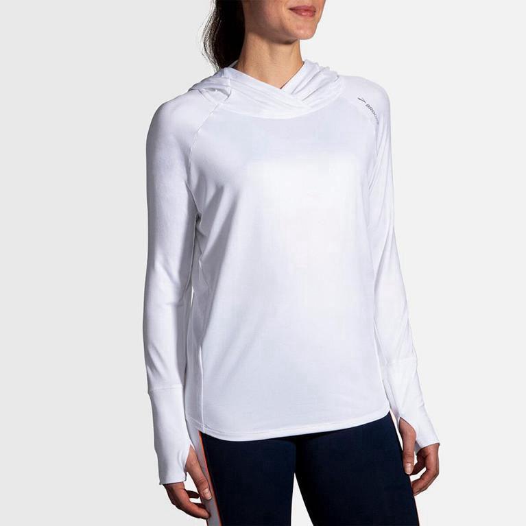 Brooks Dash Womens Running Jackets - White - Philippines (217605UBH)